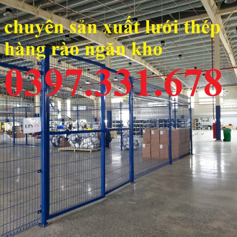 Hàng rào lưới thép làm vách ngăn kho