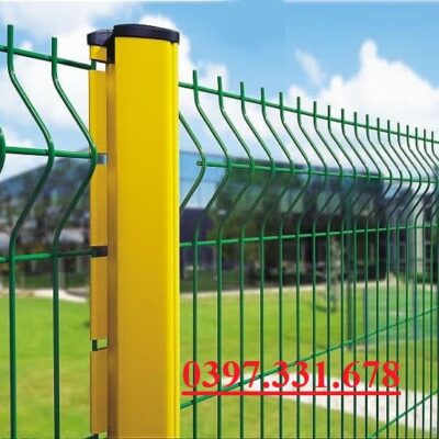 Hàng rào lưới thép cột trái đào; Hàng rào cột khóa thông minh