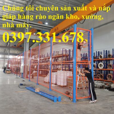 Hàng rào lưới thép làm vách ngăn kho