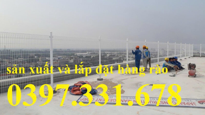 Hàng rào 4mm ô (50x100mm) gập 2 đầu tăng cứng