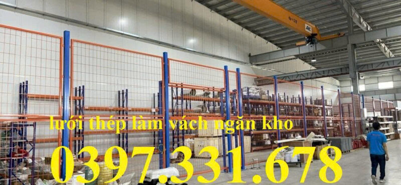 Hàng rào làm vách ngăn kho
