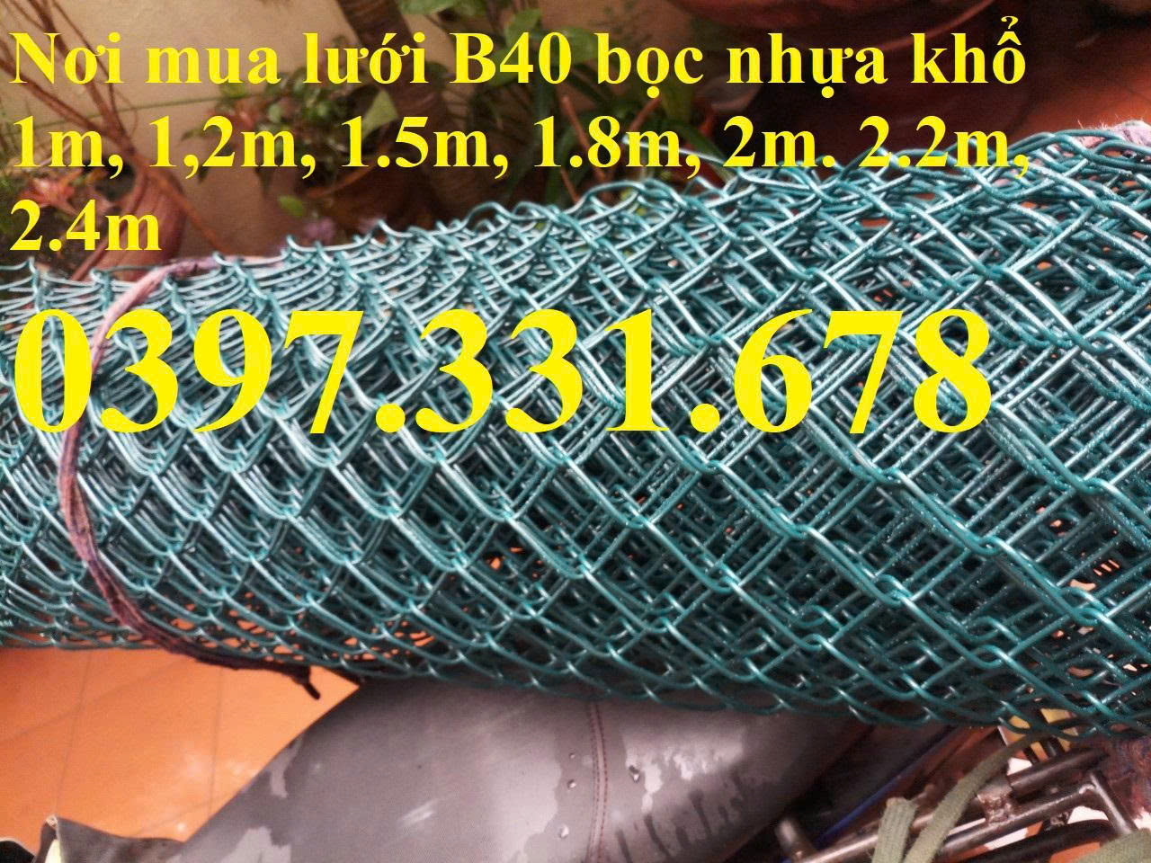 Lưới B40 bọc nhựa 1.2m
