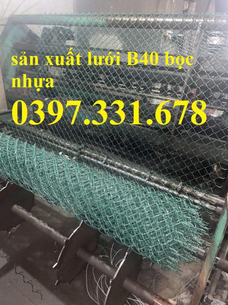 Lưới B40 bọc nhựa 1m