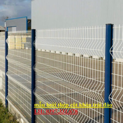 Hàng rào phi 6 ô 50x200mm; Cột khóa trái đào thông minh