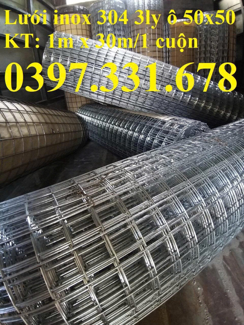 Lưới thép hàn mạ kẽm dạng cuộn 3ly, 4ly