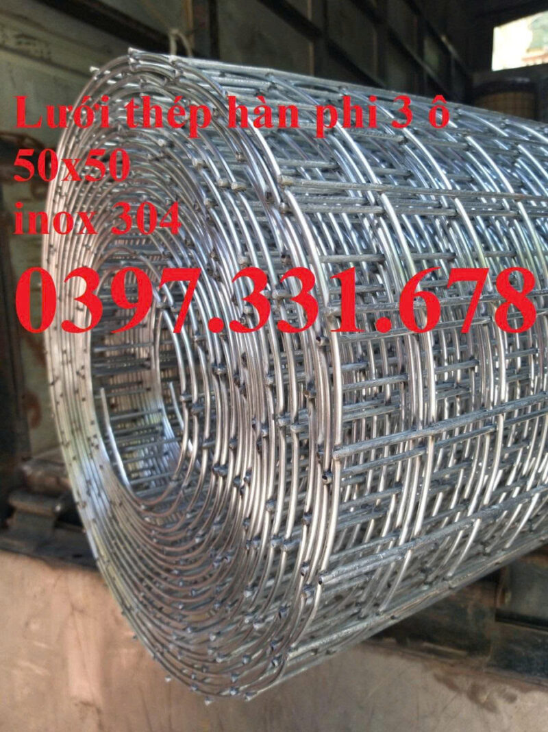 Lưới thép hàn mạ kẽm dạng cuộn 3ly, 4ly