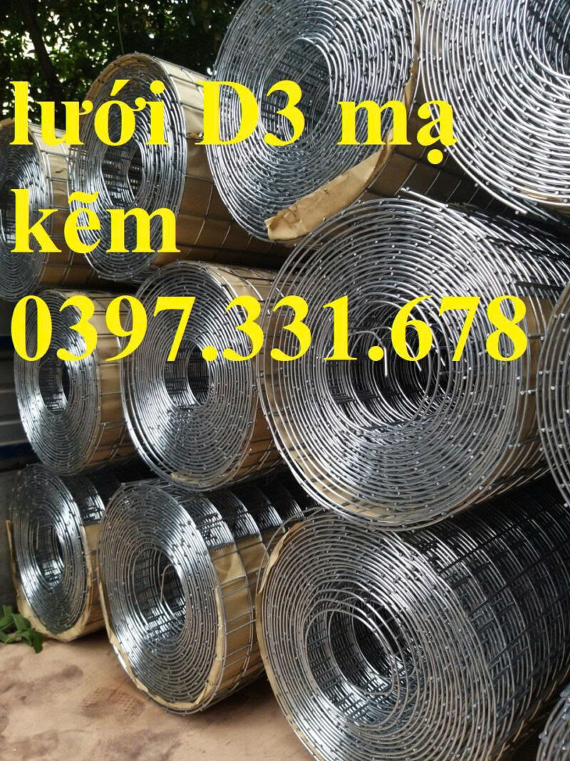 Lưới thép hàn mạ kẽm dạng cuộn 3ly, 4ly