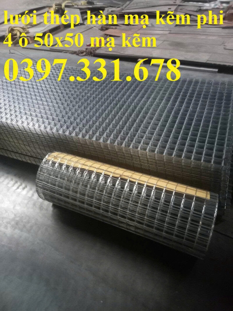 Lưới thép hàn mạ kẽm 3ly, 4ly dạng tấm