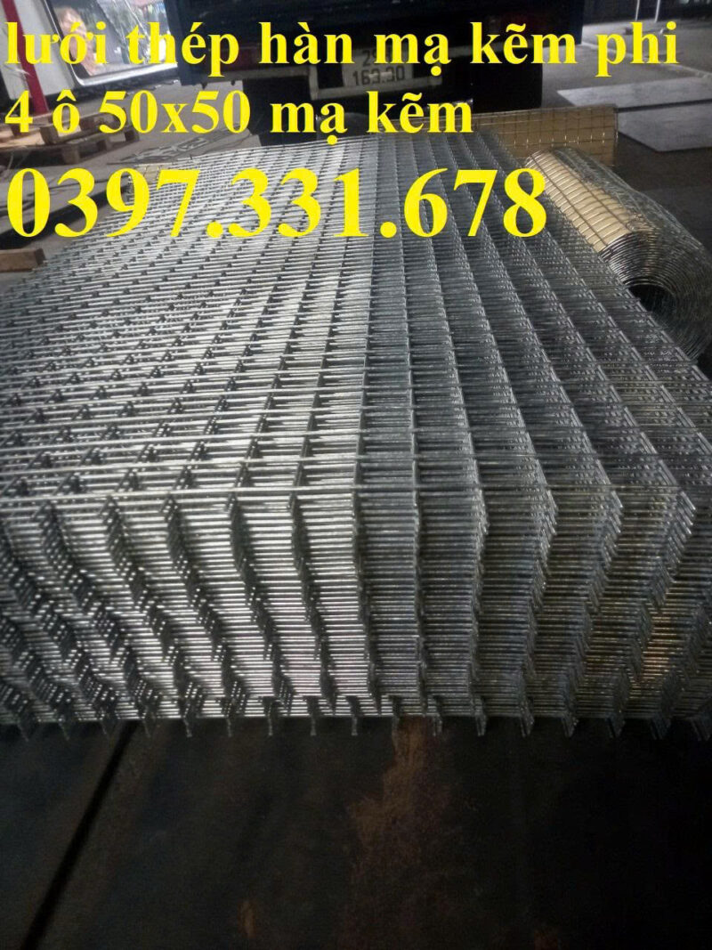 Lưới thép hàn mạ kẽm 3ly, 4ly dạng tấm