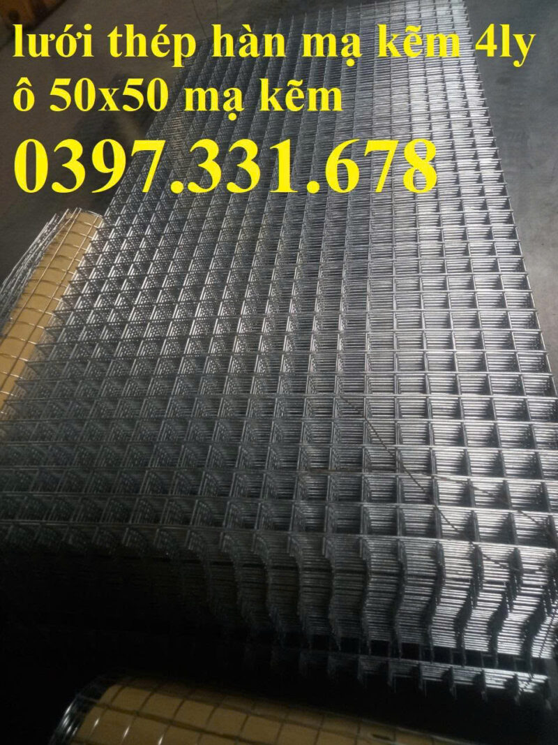 Lưới thép hàn mạ kẽm 3ly, 4ly dạng tấm
