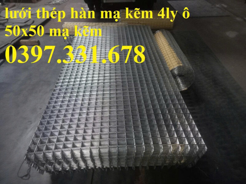 Lưới thép hàn mạ kẽm 3ly, 4ly dạng tấm
