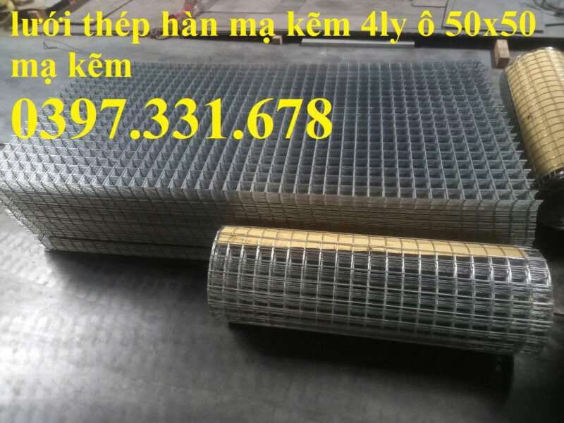 Lưới thép hàn mạ kẽm 3ly, 4ly dạng tấm