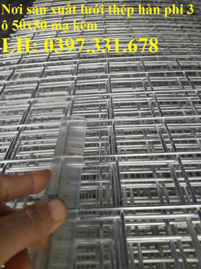 Lưới thép hàn mạ kẽm 3ly, 4ly dạng tấm