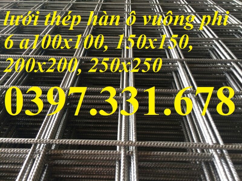 Lưới thép hàn phi 5 ô 100x100 lưới đen, mạ kẽm