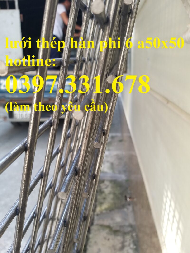 Lưới thép hàn phi 6 A50; Lưới thép hàn ô vuông
