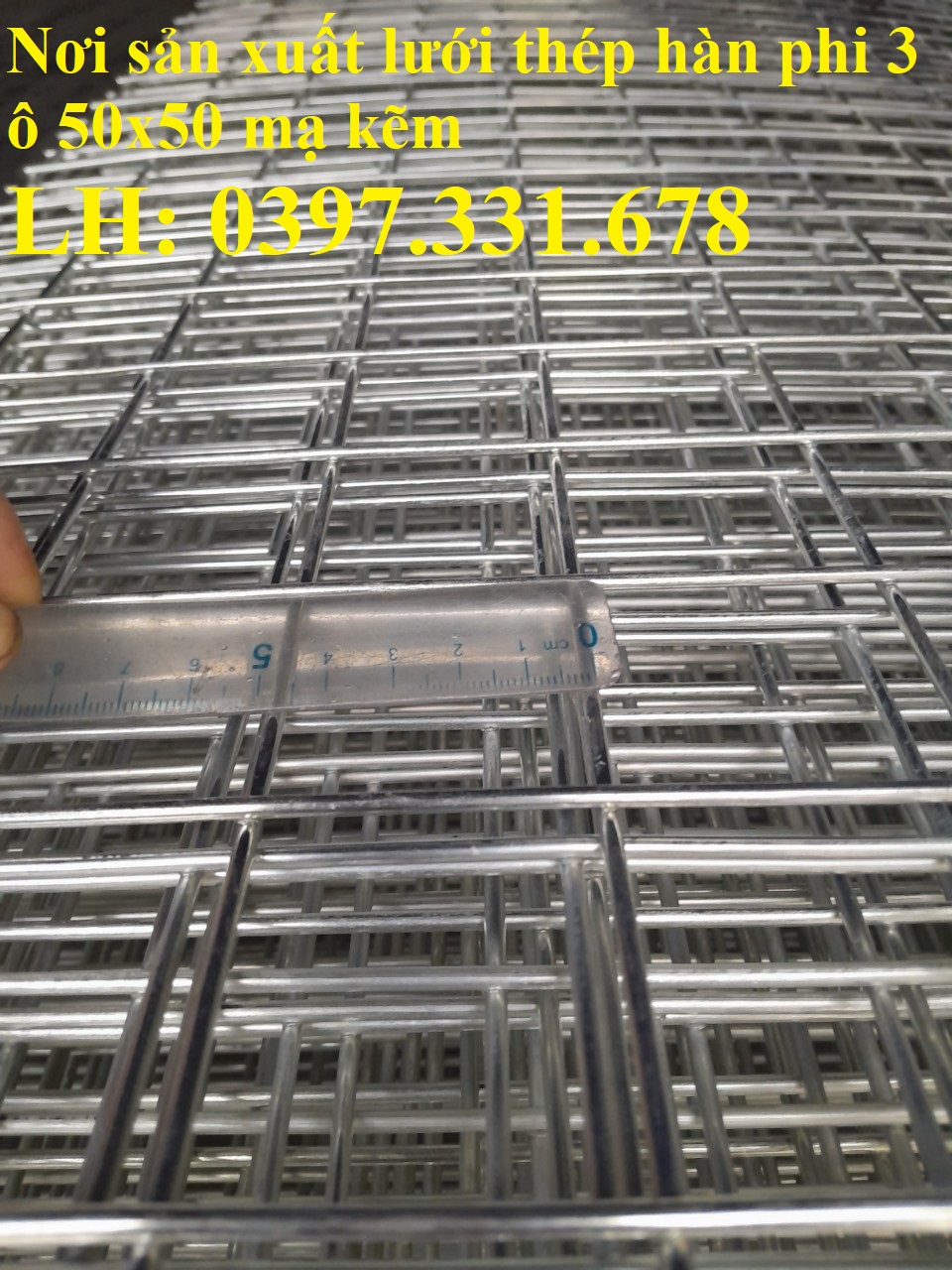 Lưới thép hàn phi 3 ô 50x50 mạ kẽm Lưới thép hàn phi 3 ô 50x50 mạ kẽm