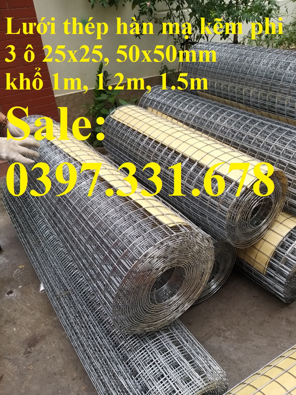 Lưới thép hàn phi 3 ô 50x50 mạ kẽm Lưới thép hàn phi 3 ô 50x50 mạ kẽm