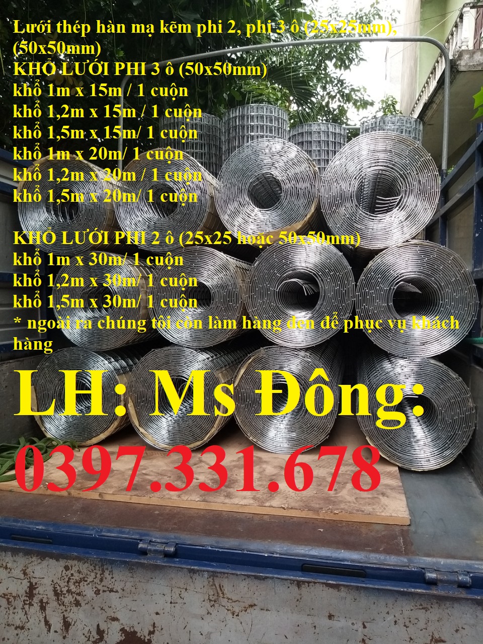 Lưới thép hàn phi 3 ô 50x50 mạ kẽm Lưới thép hàn phi 3 ô 50x50 mạ kẽm